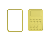Calculator cookie cutter and stamp