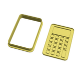 Calculator cookie cutter and stamp