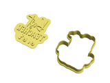 Best teacher ever calligraphy cookie cutter and stamp