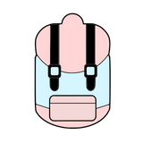 School bag cookie cutter with stamp