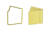 Book cookie cutter with stamp