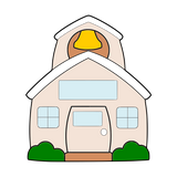 School house cookie cutter and stamp