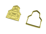 School house cookie cutter and stamp