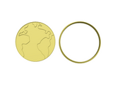 Globe cookie cutter with stamp
