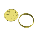 Globe cookie cutter with stamp