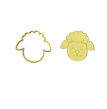 Sheep Head Cookie Cutter with stamp