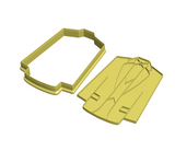 Tuxedo cookie cutter with stamp