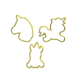 Unicorn set (set of 3 ) cookie cutter