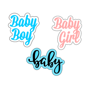 Baby lettering set cookie cutters with debosser ( set of 3 )