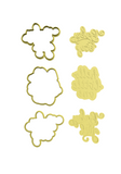 Baby lettering set cookie cutters with stamps  ( set of 3 )
