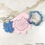Happily ever after calligraghy cookie cutter and stamp