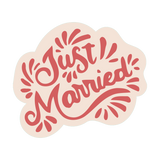 Just married calligraphy cookie cutter with debosser