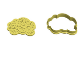 Just married calligraphy cookie cutter with debosser