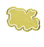Just engaged calligraphy cookie cutter with stamp