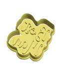 Best man calligraphy cookie cutter with stamp