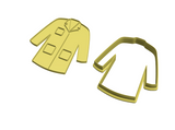 Medical coat cookie cutter and stamp