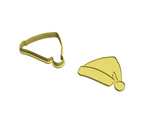 Santa hat cookie cutter with stamp