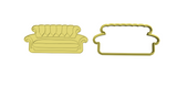 Friends couch cookie cutter with stamp