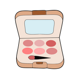 Eyeshadow palette cookie cutter with stamp