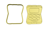 Eyeshadow palette cookie cutter with stamp