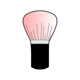 Mini makeup brush cookie cutter and stamp