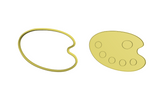 Artist palette cookie cutter and stamp