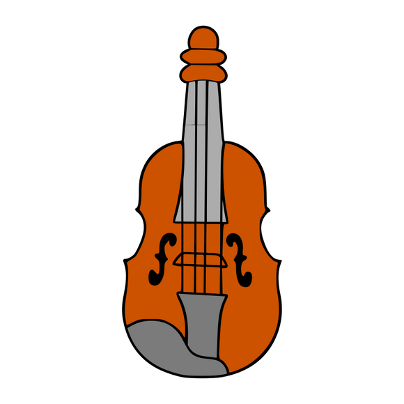 Violin cookie cutter and stamp