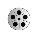 Movie reel cookie cutter and stamp