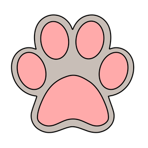 Animal paw cookie cutter and stamp