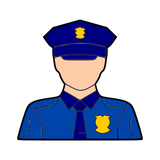 Police man cookie cutter and stamp