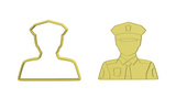 Police man cookie cutter and stamp
