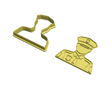 Police man cookie cutter and stamp
