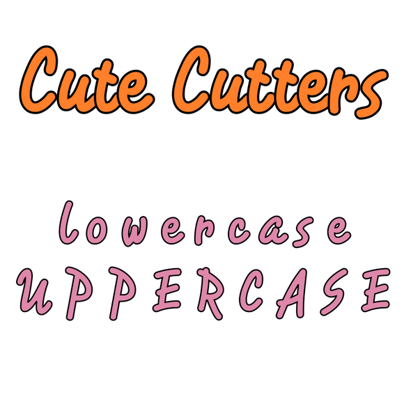 Cute letters cookie and fondant cutter collection (26 letters)