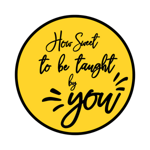 How sweet to be taught by you calligraphy cookie cutter and stamp