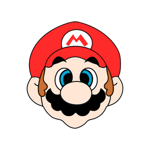 Mario face cookie cutter and stamp