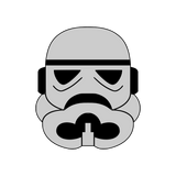 Starwars Stormtrooper cookie cutter with stamp