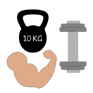Gym Bodybuliding cookie cutter and stamp set ( set of 3 )