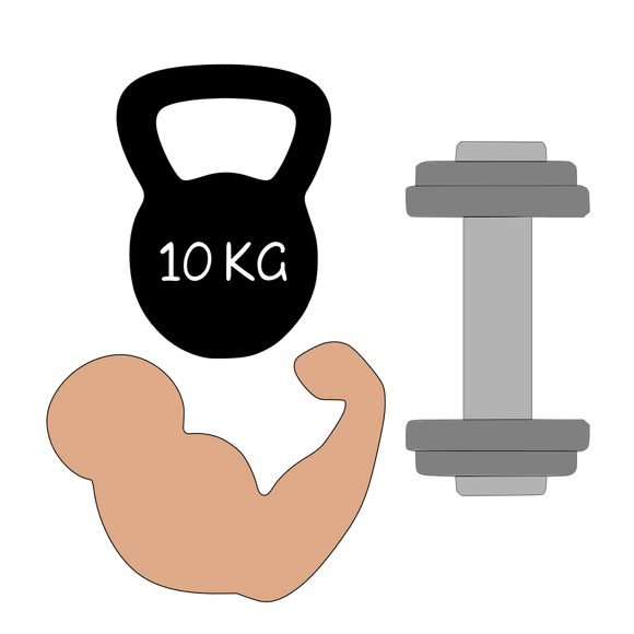 Gym Bodybuliding cookie cutter and stamp set ( set of 3 )
