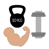 Gym Bodybuliding cookie cutter and stamp set ( set of 3 )