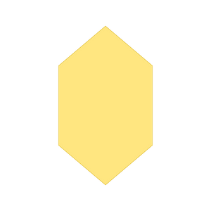 Long hexagon cookie cutter