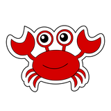 Sea crab cookie cutter and stamp