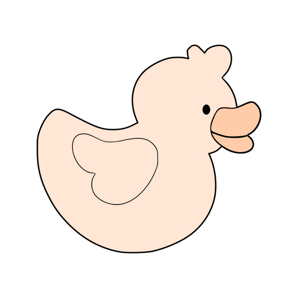 Rubber ducky cookie cutter and stamp