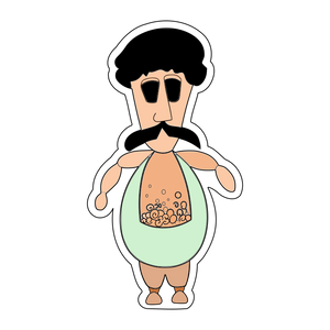 El Leila El Kebera Character Lion's trainer ( مدرب الاسود ) cookie cutter with stamp
