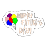 Happy father's day calligraphy with baloons cookie cutter and stamp