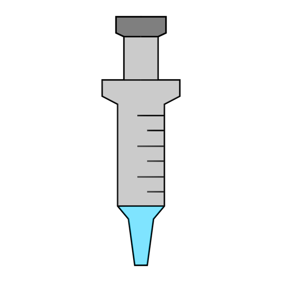 Syringe cookie cutter and stamp