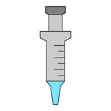 Syringe cookie cutter and stamp