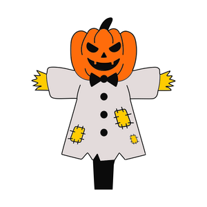 Pumpkin scarecrow cookie cutter and stamp