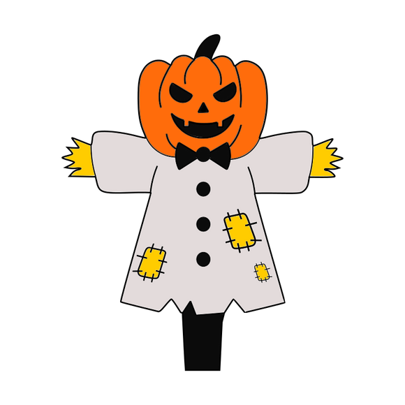Pumpkin scarecrow cookie cutter and stamp