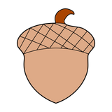 Acorn cookie cutter and stamp