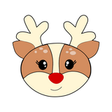 Rudolph Christmas reindeer cookie cutter and stamp